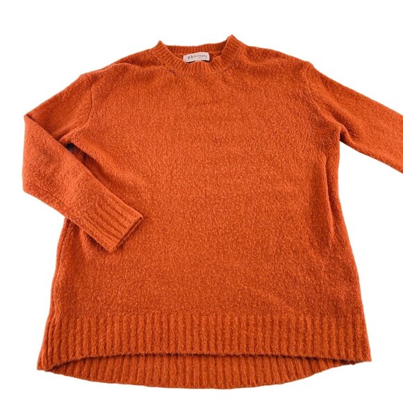 Philosophy Womens Orange Knit Sweater XS Acrylic Nylon Blend Crew Neck - Picture 1 of 5